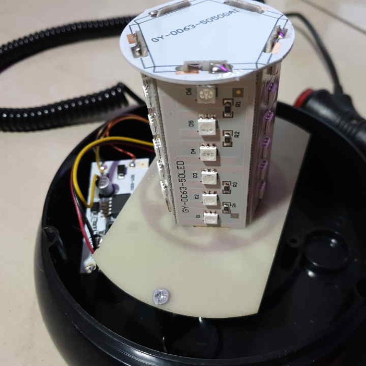 Μαγνητικός κόκκινος φάρος οροφής 15W 30 Led 12/24V