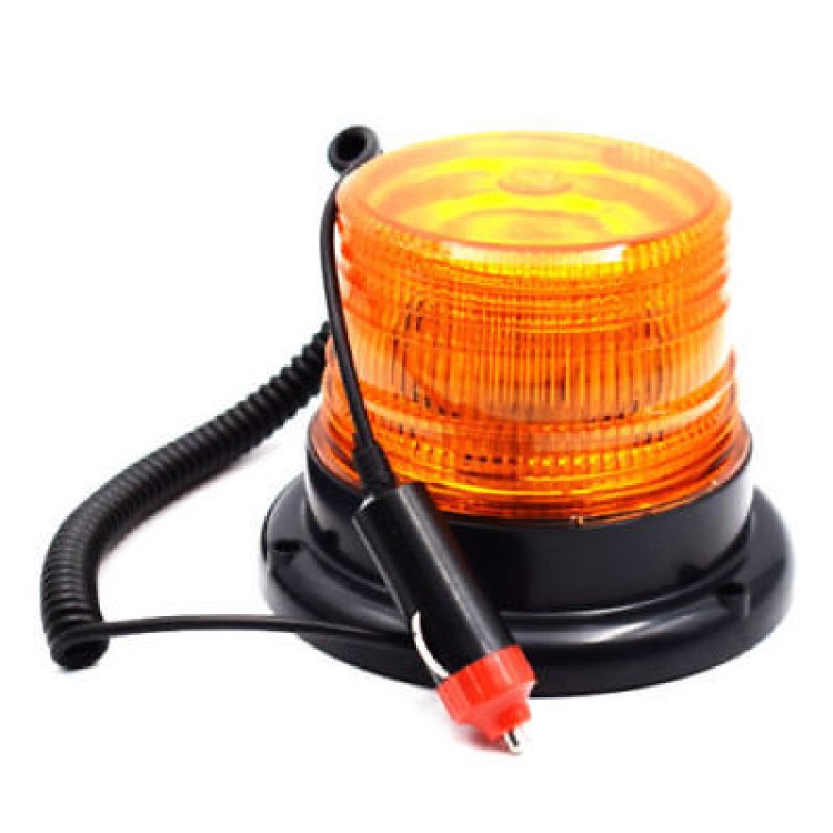 Μαγνητικός Φάρος 10W 30 Led πορτοκαλί strobe 12/24V