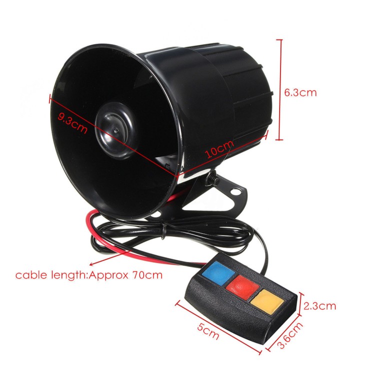 30w σειρήνα 105db με 3 Ήχους 12v μοτοσυκλέτας