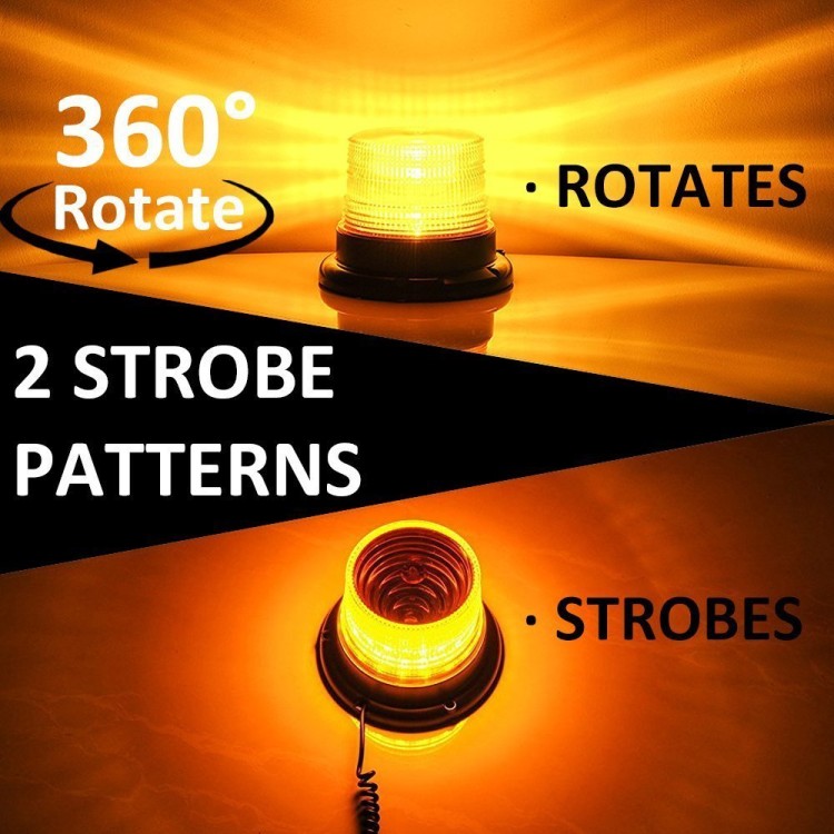 Μαγνητικός Φάρος οροφής 36W 72 Led πορτοκαλί strobe 12/24V