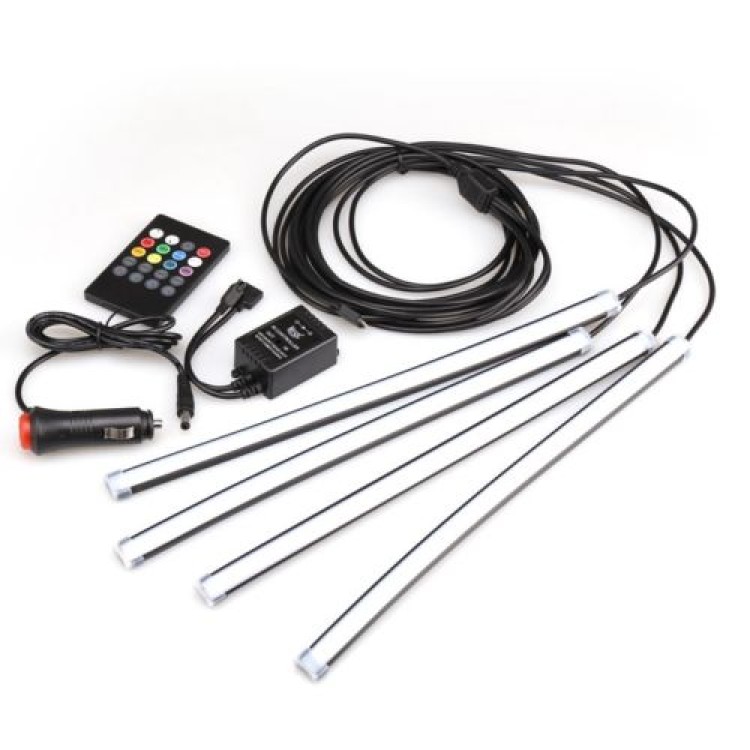 Led φωτισμού ατμόσφαιρας αυτοκινήτου με remote control music