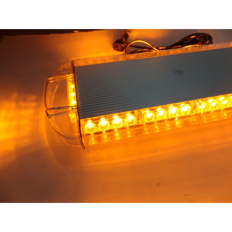 Μαγνητικός πορτοκαλί Φάρος 55cm 12V/24V Strobe 48w