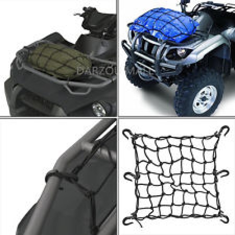 Ισχυρό ελαστικό μαύρο reflex δίχτυ 40x40cm μοτοσυκλέτας