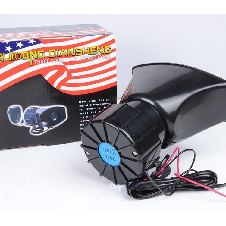 50W σειρήνα μεγάφωνο 120db με 7 Ήχους και 1 μικρόφωνο 12V