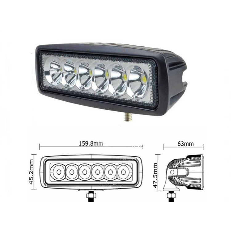 LED προβολείς moto-ieep-offroad 18W (2 ΤΕΜ)
