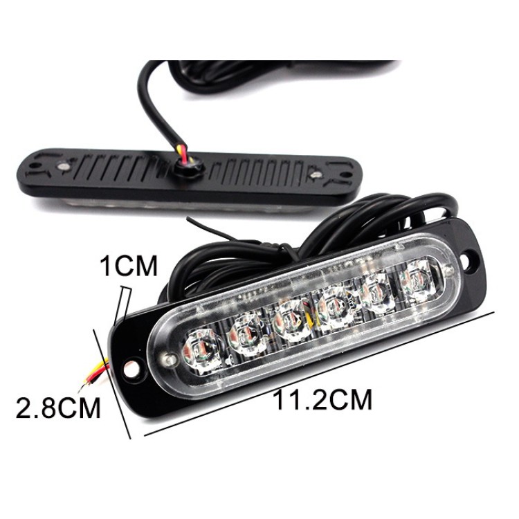 2x18W 6LED Προειδοποίηση έκτακτης ανάγκης Strobe πορτοκαλί 12-24V