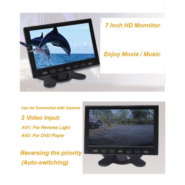 Οθόνη μόνιτορ 7 HD MP5 TFT/LED USB SD touch screen κουμπιά