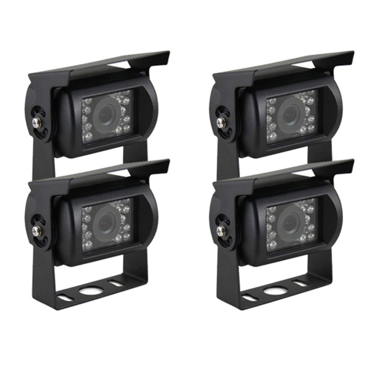 Οθόνη μόνιτορ 7 κιτ με 4 κάμερες CCD 18 LED για Φορτηγά, λεωφορεία