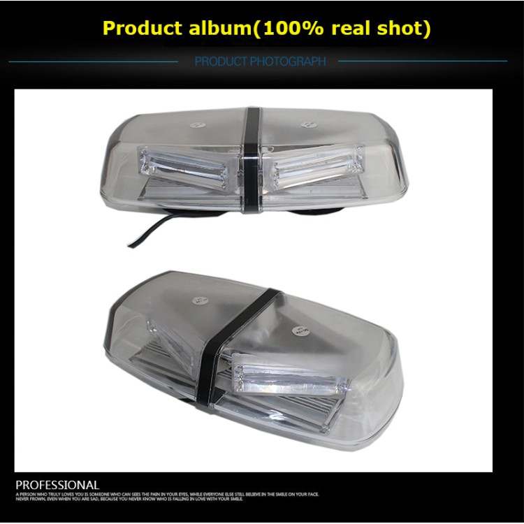 Μαγνητικός μπλέ φάρος οροφής 12V COB LED 40W strobe