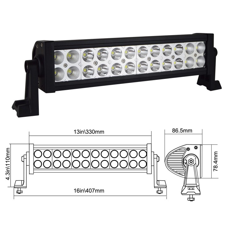 Μπάρα προβολέας Cree Led οροφής 72w 7400lum