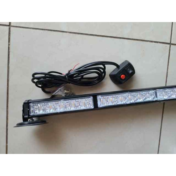 Πορτοκαλί μαγνητική μπάρα Strobe 24 Led 72w