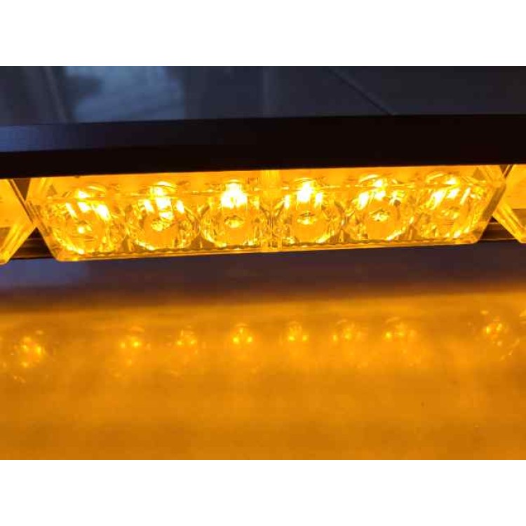 Πορτοκαλί μαγνητική μπάρα Strobe 24 Led 72w