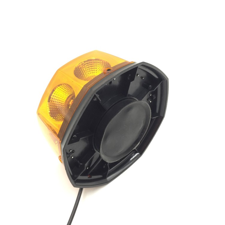 Μαγνητικός φάρος 48w με 8 Cob Led Πορτοκαλί strobe 12V-24V