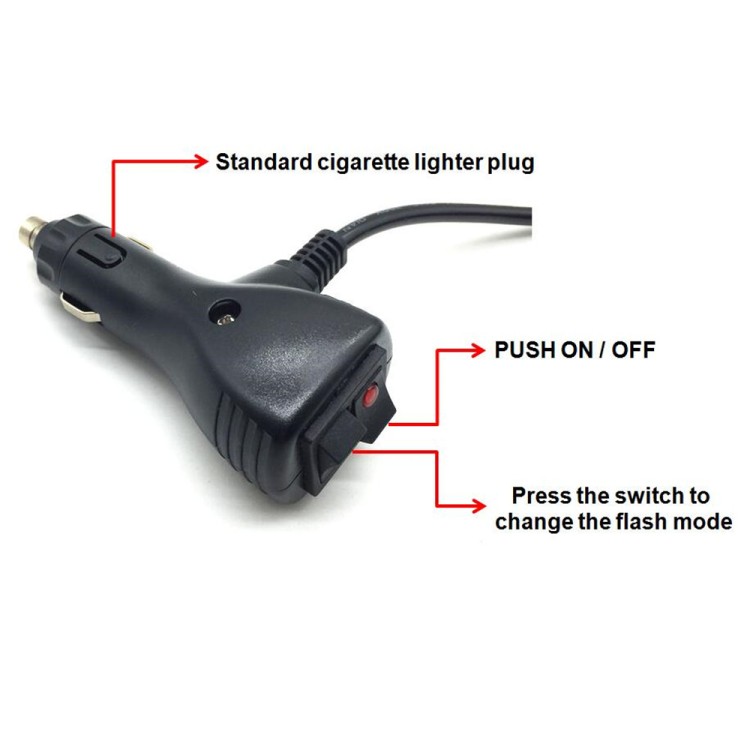 Μαγνητικός φάρος 48w με 8 Cob Led Πορτοκαλί strobe 12V-24V