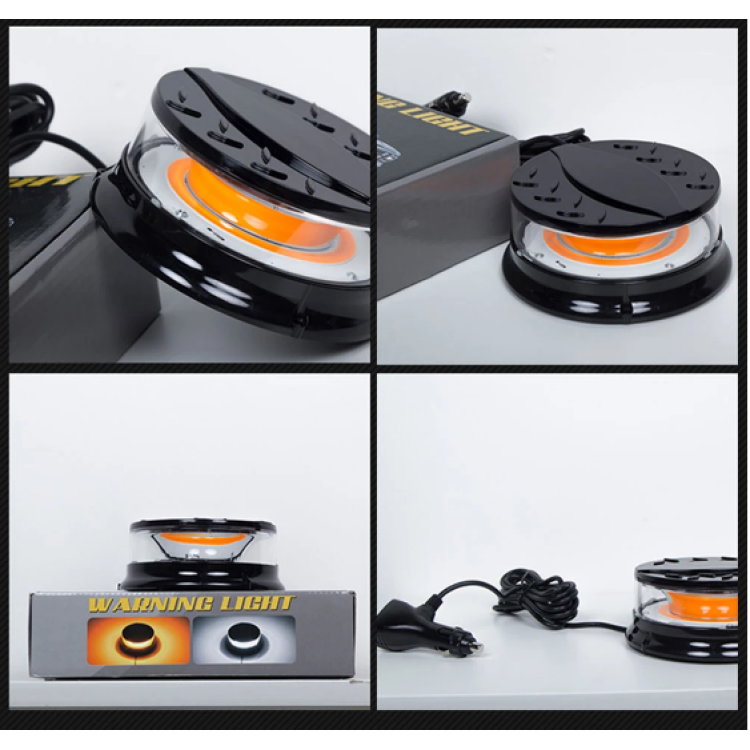 80W Πορτοκαλί μαγνητικός φάρος COB LED 12/24V Strobe