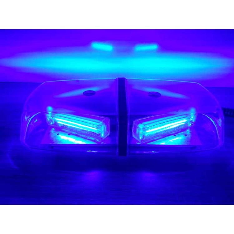 Μαγνητικός μπλέ φάρος οροφής 12V COB LED 40W strobe