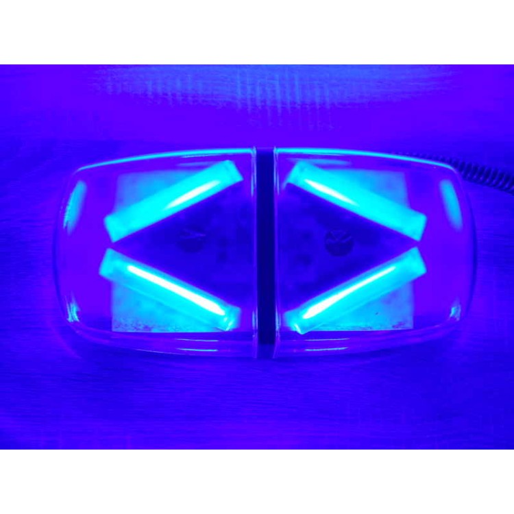 Μαγνητικός μπλέ φάρος οροφής 12V COB LED 40W strobe