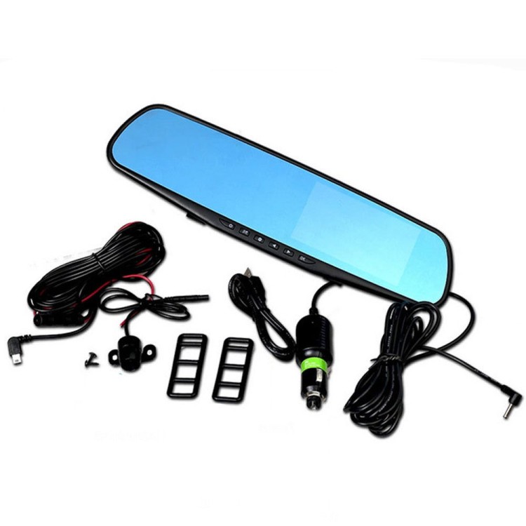 Καθρέφτης αυτοκινήτου με διπλή κάμερα καταγραφής με 4.3 οθόνη 1080p