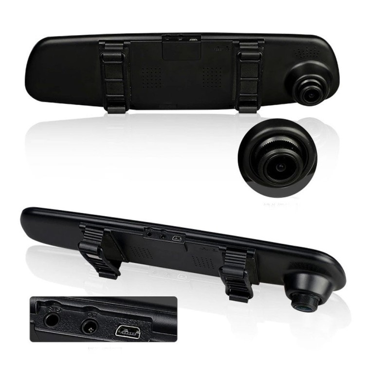 Καθρέφτης αυτοκινήτου με διπλή κάμερα καταγραφής με 4.3 οθόνη 1080p