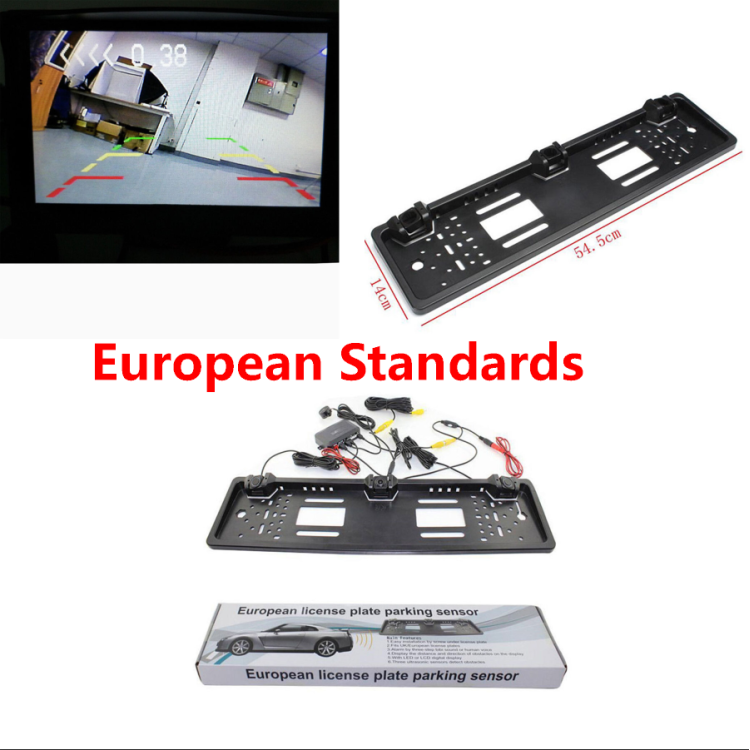 Κάμερα με πλαίσιο πινακίδας της ΕΕ με 2 αισθητήρες & βομβητή παρκαρίσματος
