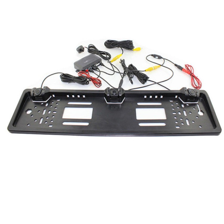 Κάμερα με πλαίσιο πινακίδας της ΕΕ με 2 αισθητήρες & βομβητή παρκαρίσματος