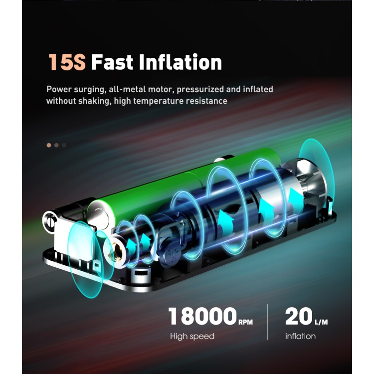 Φορητό ασύρματο κομπρεσέρ αέρος μοτοσυκλέτας