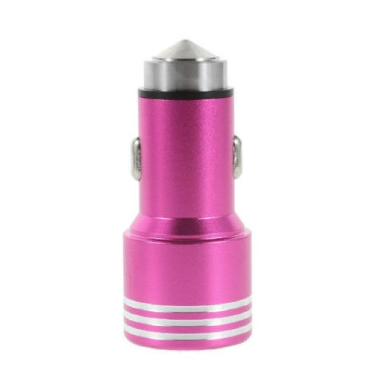 Φορτιστής αναπτήρα αυτοκινήτου 2.1A με 2 Usb & σφυρί ασφαλείας