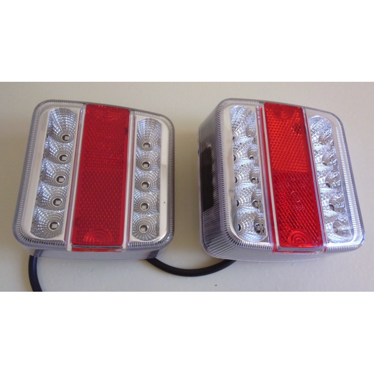 Φανάρια 2 x 14 LED 12V για Τρέιλερ, Τροχόσπιτα