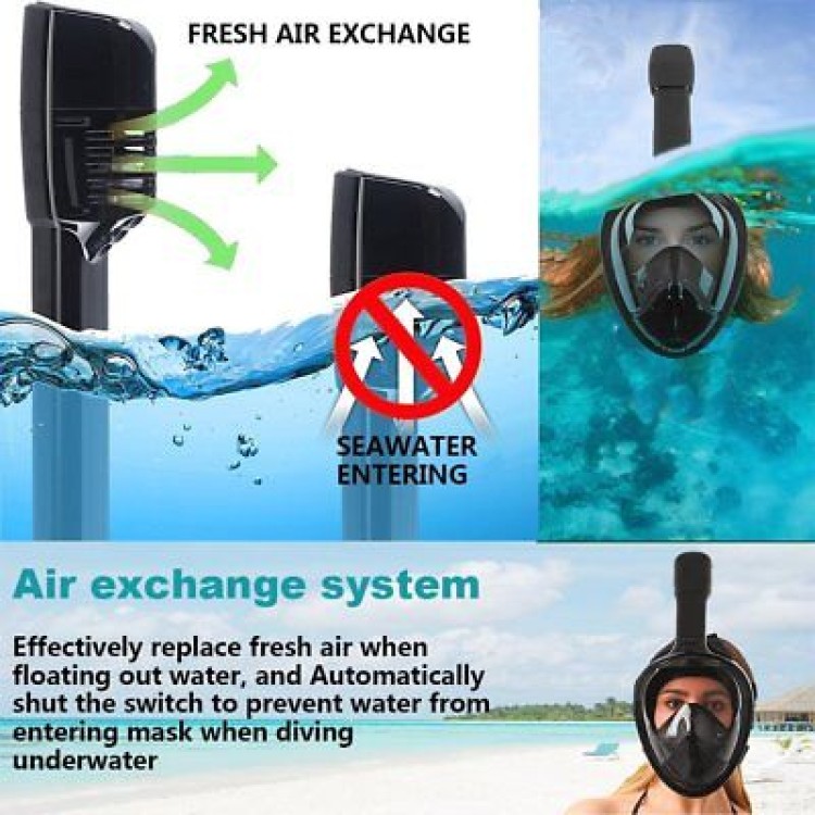 Μάσκα θαλάσσης Scuba full face με βάση για Action Camera