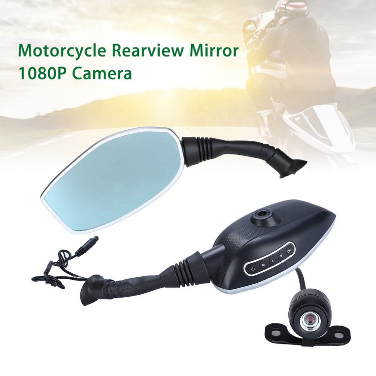 Σετ καταγραφικού καθρέφτη μοτοσυκλέτας Full-HD IP68 Οθόνη 2.7 με 2 κάμερες