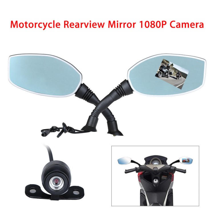 Σετ καταγραφικού καθρέφτη μοτοσυκλέτας Full-HD IP68 Οθόνη 2.7 με 2 κάμερες