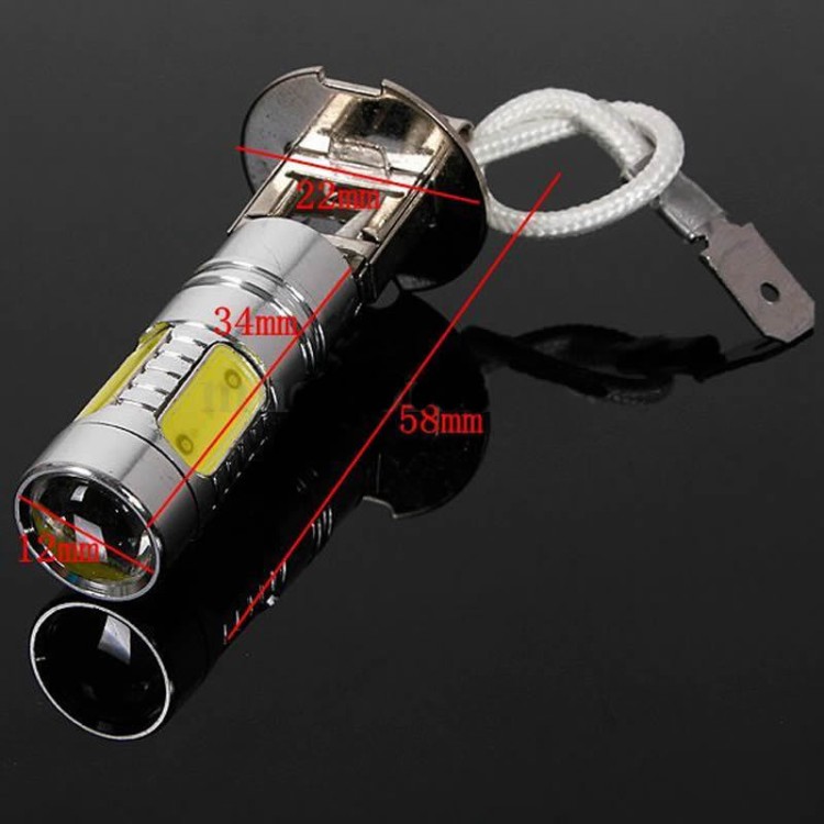 H3 7.5W COB LED DRL 12V λάμπα αυτοκινήτου υψηλής ισχύος