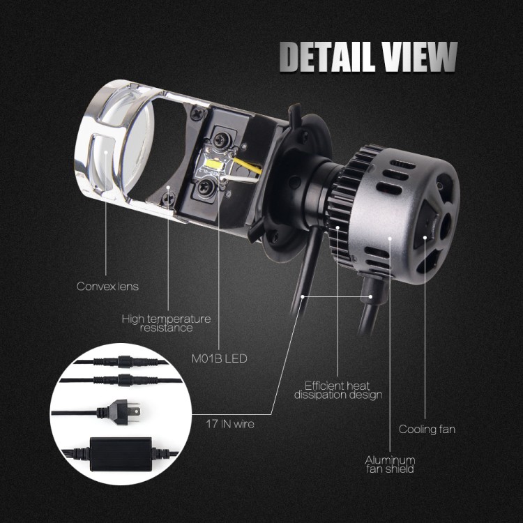 H4 Led λάμπα 36W 12-24V 3600LM μοτοσυκλέτας