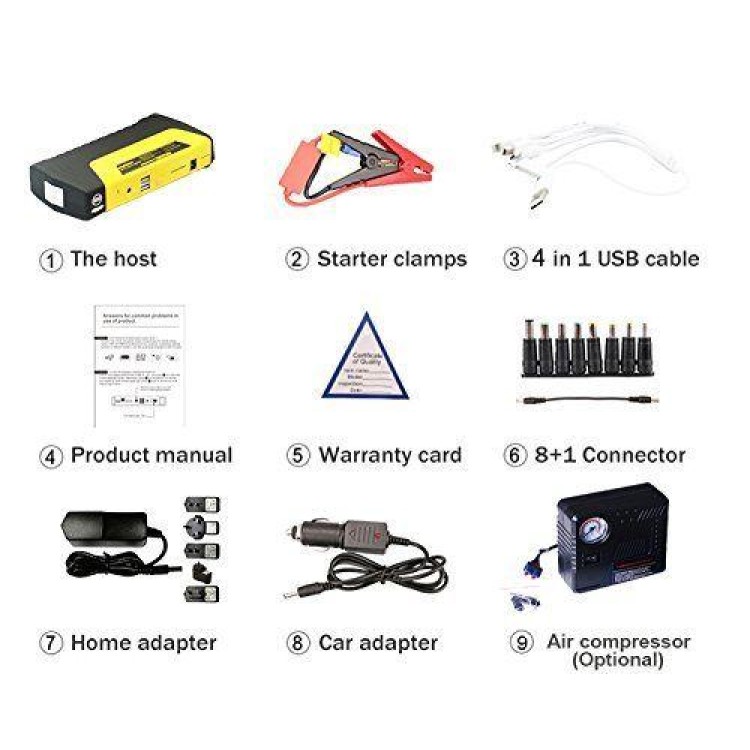 Jump Starter with Air Compressor TM15 68800mAh 12V Power Bank booster