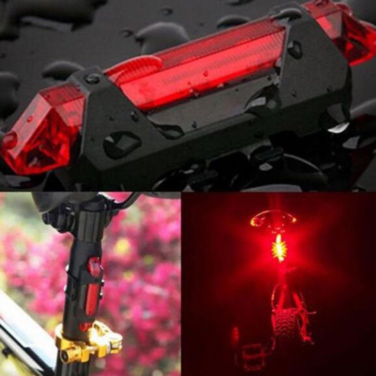 Επαναφορτιζόμενο σούπερ φωτεινό φως ποδήλατου με 5 Led