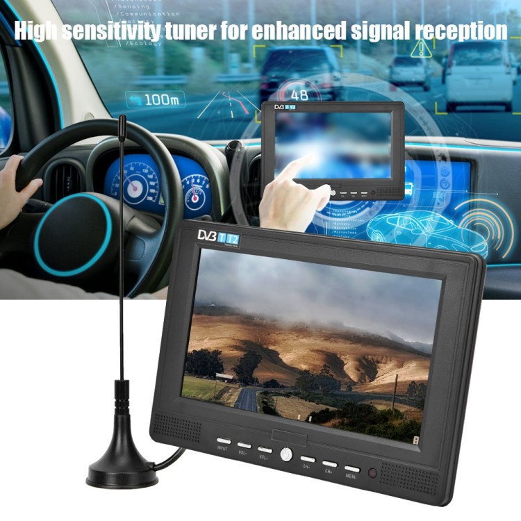 Φορητή 7ψηφιακή τηλεόραση 1080P DVB-T / T2 TV LED HDMI USB AV