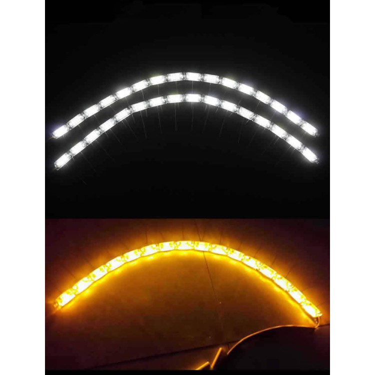 Φώτα ημέρας led Crystal λευκό & πορτοκαλί υψηλής ποιότητας