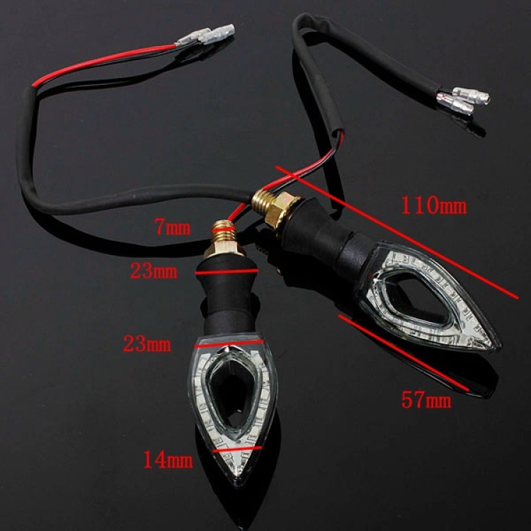 Φλας μοτοσυκλέτας Led 12V (2τμχ - 22Led)