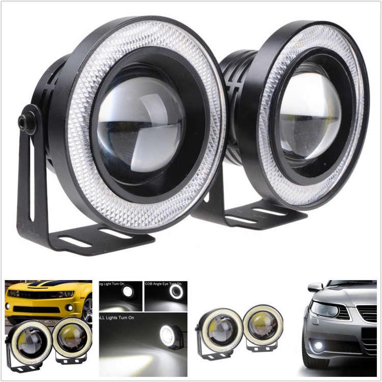 Προβολάκια ομίχλης Led με δαχτυλίδια Angel Eye 3200LM 10W