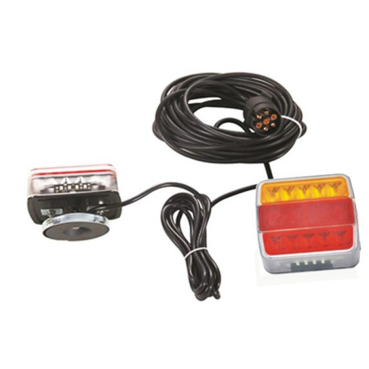 Μαγνητικά Led φανάρια τρείλερ με καλώδιο 7.5μ+2.5μ και πρίζα