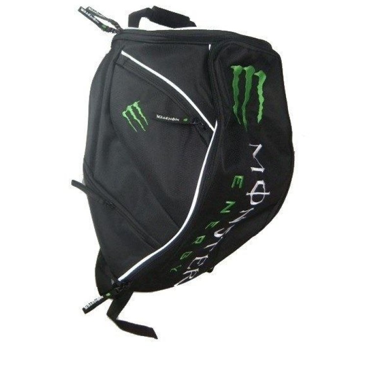 Σακίδιο πλάτης μεταφοράς κράνος λάπτοπ Monster Energy μοτοσυκλέτας