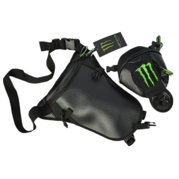 Τσαντάκι δερμάτινο μέσης μηρού μοτοσυκλέτας monsrer energy αδιάβροχο