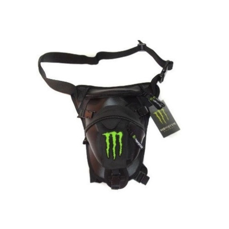 Τσαντάκι δερμάτινο μέσης μηρού μοτοσυκλέτας monsrer energy αδιάβροχο