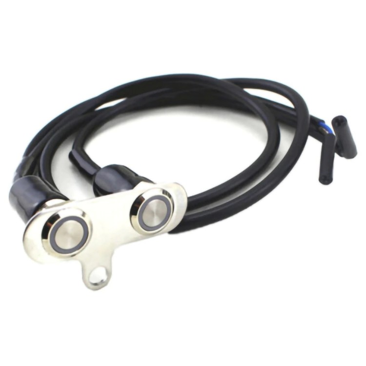 Διπλός διακόπτης μοτοσυκλέτας από ανοξείδωτο ατσάλι On-Off 12V