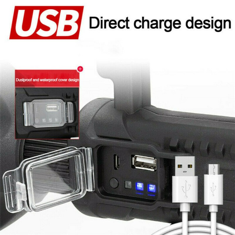 Επαναφορτιζόμενος φακός LED P50 μεγάλων αποστάσεων με βάση W591