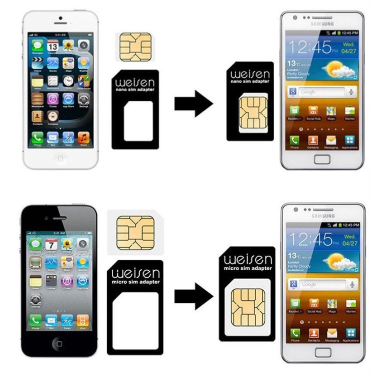 Αντάπτορες nano sim καρτών για κινητά τηλέφωνα