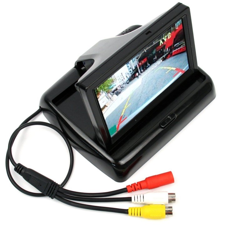 Οθόνη μόνιτορ Lcd 4.3 με 2 εξόδους βίντεο αυτοκινήτου