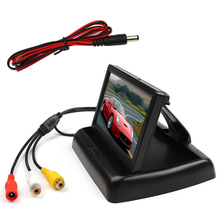 Οθόνη μόνιτορ Lcd 4.3 με 2 εξόδους βίντεο αυτοκινήτου