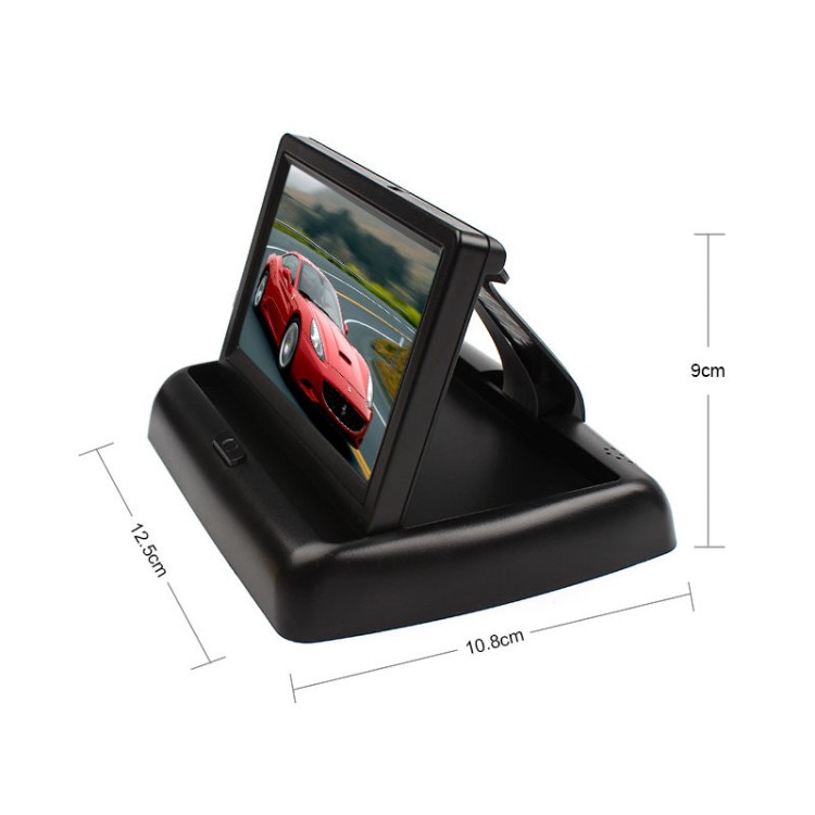 Οθόνη μόνιτορ Lcd 4.3 με 2 εξόδους βίντεο αυτοκινήτου