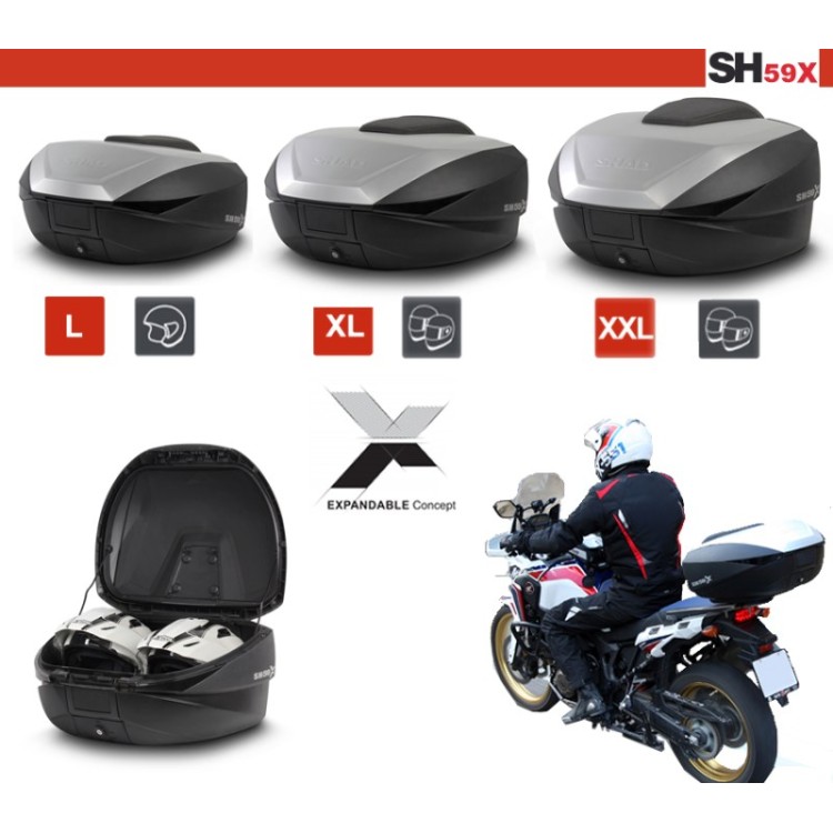 Shad SH59X Expandable Βαλίτσα, Μπαγκαζιέρα Μοτοσυκλέτας